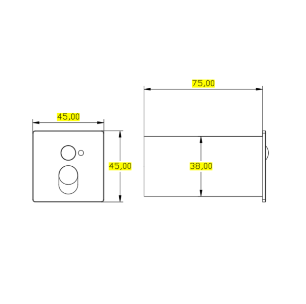 013-45B Small Size Open Pre-Embedded Ground Light - Image 2